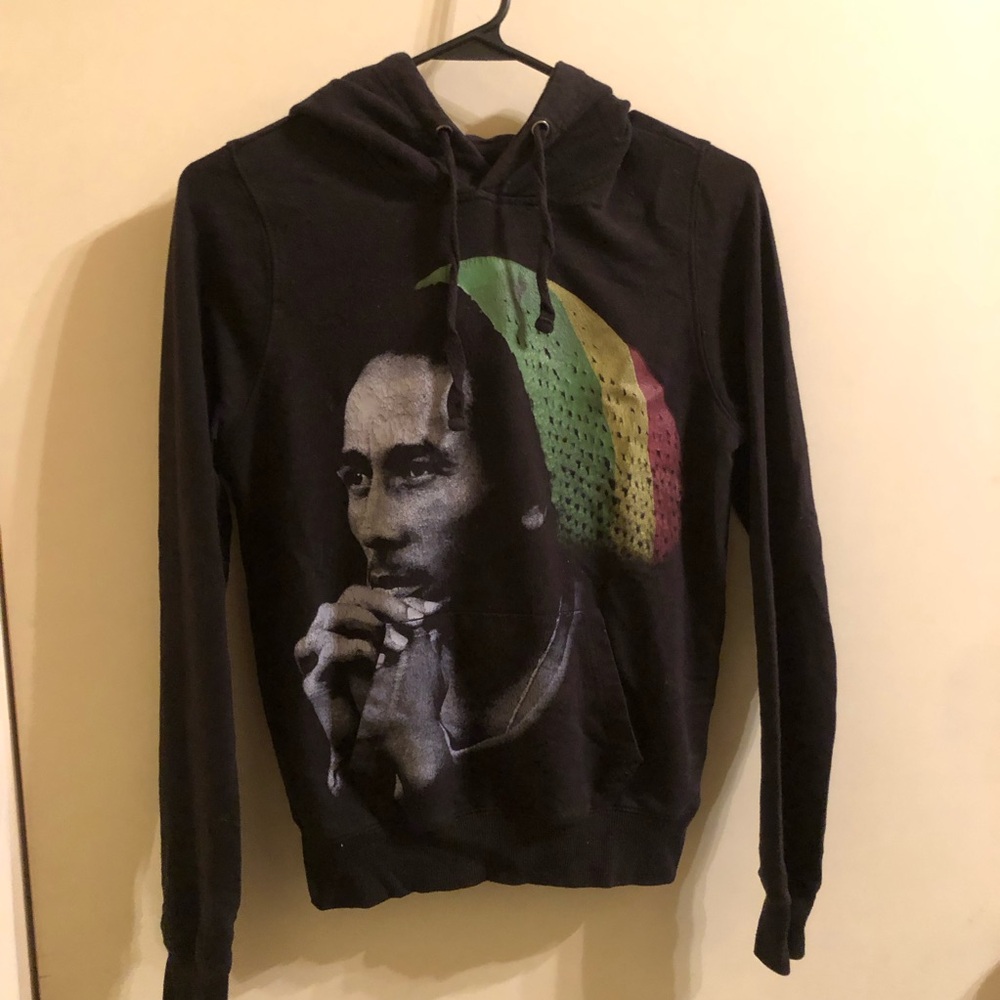 Black and Green Artistic Graphic Pullover Sweatshirt